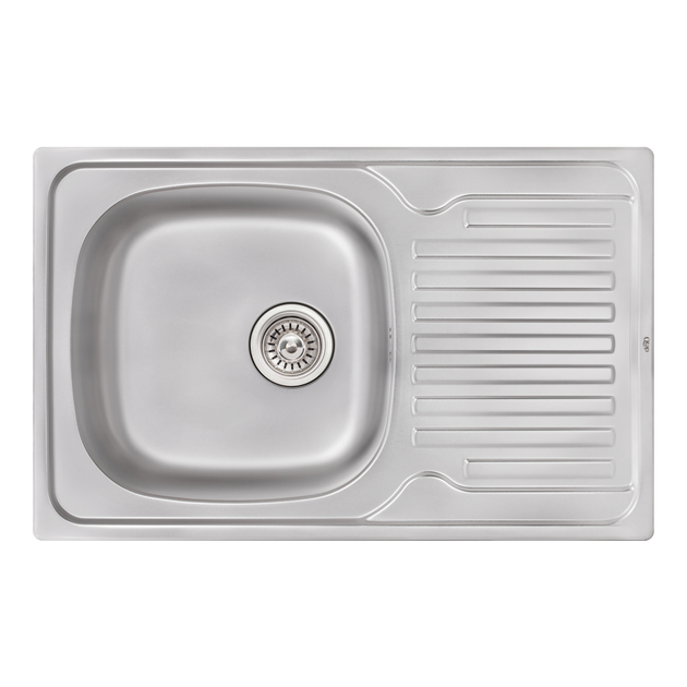 Кухонная мойка Qtap 7850 Satin 0,8 мм Прямоугольная С крылом ...