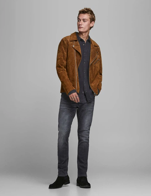 Рубашка д/р JACK&JONES М0119510 (12138115) цвет черный XXL - изображение 6
