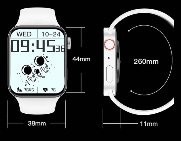 Смарт часы Airplus T500+ MAX Smart Watch Series 7. Цвет серый металлик. Алюминиевый корпус, съемный ремешок. - изображение 5
