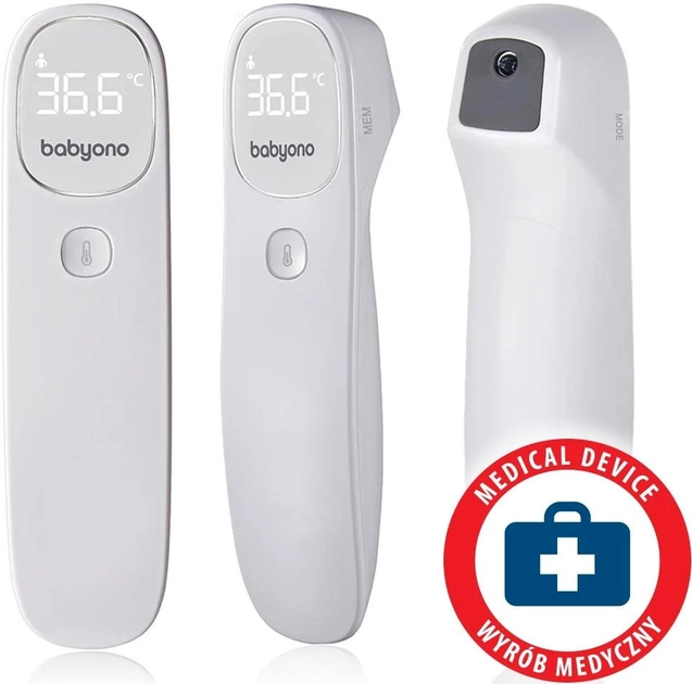 Безконтактний електронний термометр Babyono Nautral Nursing 790 (284276) (5901435411292) - зображення 2