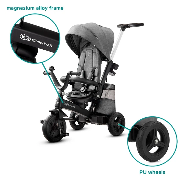 Rower trójkołowy Kinderkraft Easytwist Platinum Grey (KKRETWIGRY0000) (176375) - Zdjęcie 7 Rower trójkołowy Kinderkraft Easytwist Platinum Grey (KKRETWIGRY0000) (176375) - obraz 7