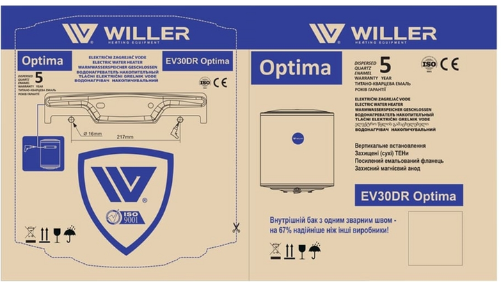 Бойлер WILLER EV30DR optima - зображення 14