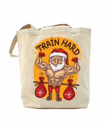 Эко-сумка, шоппер с принтом повседневная Train hard - Фото 1 Эко-сумка, шоппер с принтом повседневная Train hard - изображение 1