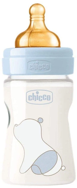 Пляшка для годування Chicco Original Touch пластикова з латексною соскою 0+ міс. 150 мл Блакитна (27610.20) - Фото 1 Пляшка для годування Chicco Original Touch пластикова з латексною соскою 0+ міс. 150 мл Блакитна (27610.20) - зображення 1