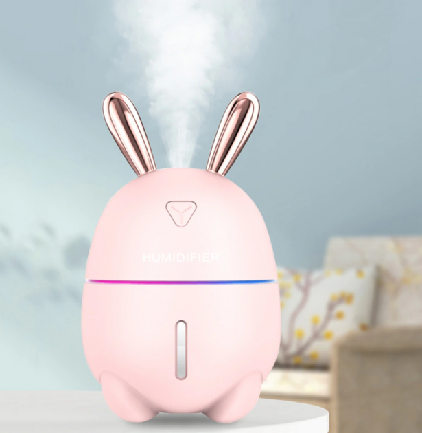 Увлажнитель воздуха и ночник 2 в 1 Humidifier Rabbit Розовый - изображение 4