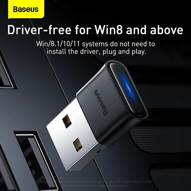 Адаптер Bluetooth 5.0 - USB контроллер BASEUS Wireless Adapter BA04 (ZJBA000001) - Фото 8 Адаптер Bluetooth 5.0 - USB контроллер BASEUS Wireless Adapter BA04 (ZJBA000001) - изображение 8