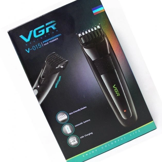 Профессиональная аккумуляторная машинка для стрижки VGR V-015 (Черный) - изображение 7