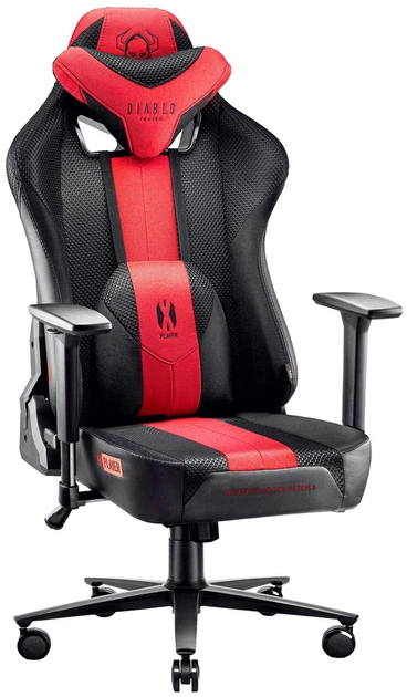 Комп'ютерне крісло для геймера Diablo X-Player 2.0 Normal Size (L) Black-Red - зображення 3