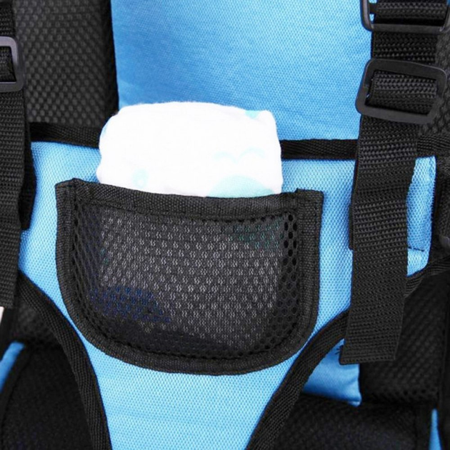 Детское бескаркасное автокресло Multi-function car cushion до 6 лет Голубое - изображение 3