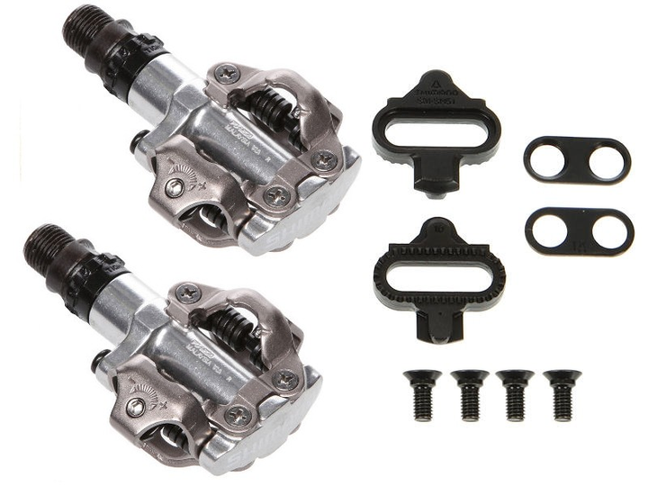 Педали контактные Shimano PD-M520, серебристые - изображение 2
