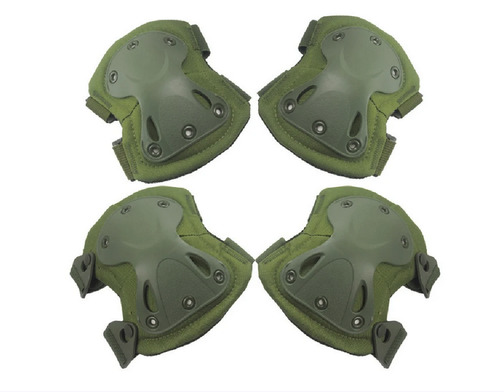 Комплект Тактический Наколенников и Налокотников Защитный F001 Oxford Green - изображение 2