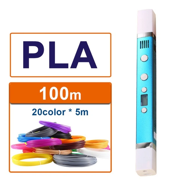 3D-ручка MYRIWELL 3 RP100C Blue (ABC, PLA, PCL) + 109 метров (20 цветов) PLA пластика и Трафареты - изображение 9