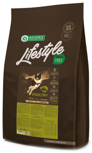 Nature's Protection Lifestyle Grain Free Poultry Adult All Breeds 1.5 кг сухой корм для собак всех пород - изображение 2