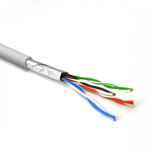 Кабель КВПЭ FTP (4*2*0.51) 4p 24 AWG, Ritar, (CCA), екран для внутр. робіт, 305м, White, Corton BOX (350x350x420), Q2 - Фото 2 Кабель КВПЭ FTP (4*2*0.51) 4p 24 AWG, Ritar, (CCA), екран для внутр. робіт, 305м, White, Corton BOX (350x350x420), Q2 - зображення 2