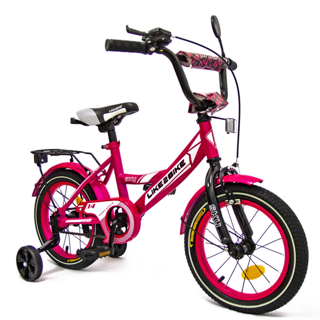 Велосипед детский "Sky" LIKE2BIKE 211403 колёса 14", розовый, рама ...