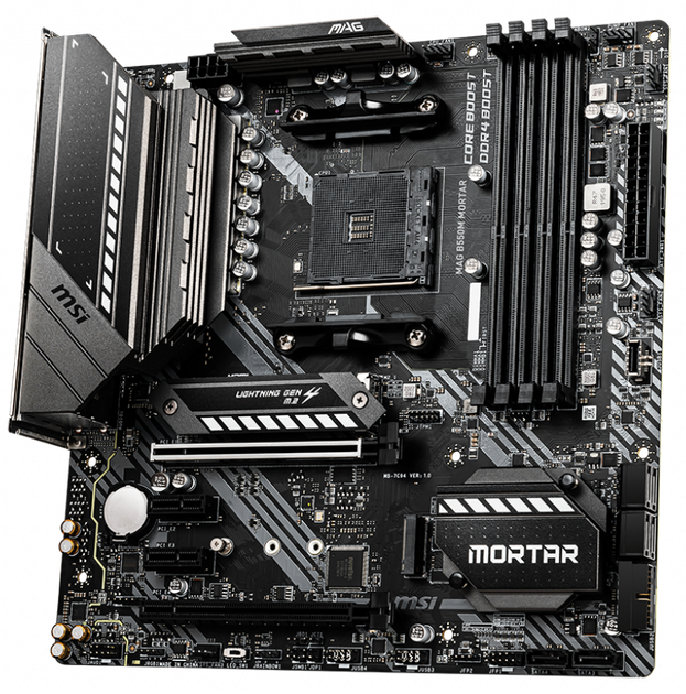 Материнська плата MSI MAG B550M Mortar (sAM4, AMD B550, PCI-Ex16) - зображення 2