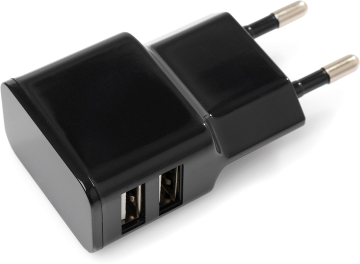 Зарядний пристрій Vinga 2 Port USB Wall Charger 2.1A (VCPWCH2USB2ABK