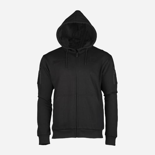 Реглан з капюшоном на блискавці MIL-TEC TACTICAL HOODIE 11472002 2XL Black (2000980459148) - зображення 1