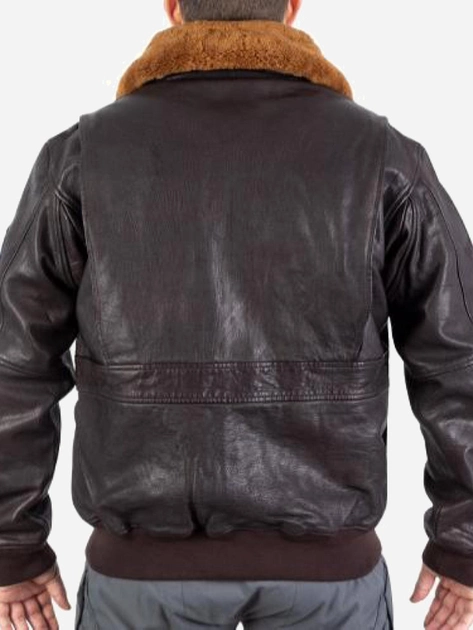 Куртка льотна шкіряна MIL-TEC Sturm Flight Jacket Top Gun Leather with Fur Collar 10470009 3XL Brown (2000980537365) - зображення 2