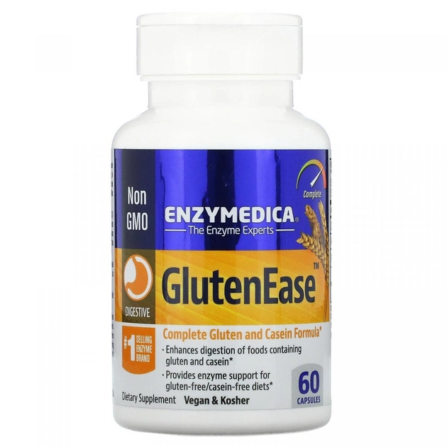 Ферменты для переваривания глютена Enzymedica (GlutenEase) 60 капсул - зображення 1