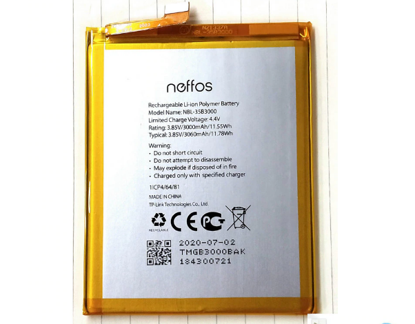 Аккумулятор TP-Link Neffos C7 / NBL-35B3000, 3000 mAh АААА Original PRC - Фото 4 Аккумулятор TP-Link Neffos C7 / NBL-35B3000, 3000 mAh АААА Original PRC - изображение 4