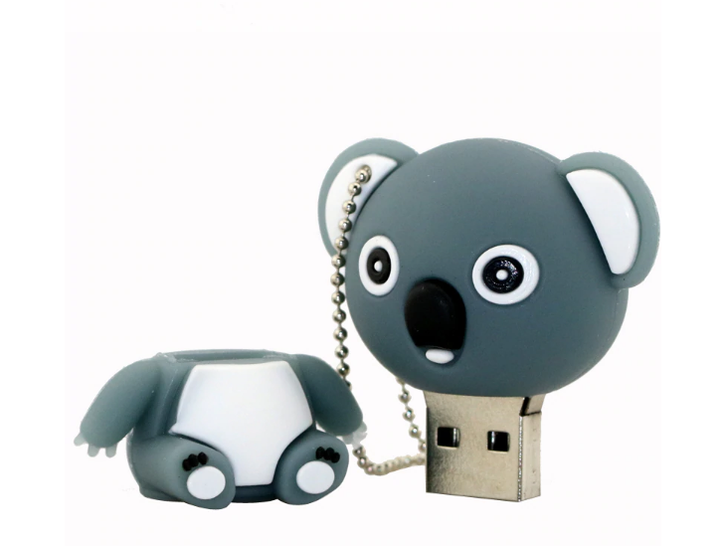 Жіночі фігурні флешки Dinosaur Driver 32GB Koala Gray - зображення 2