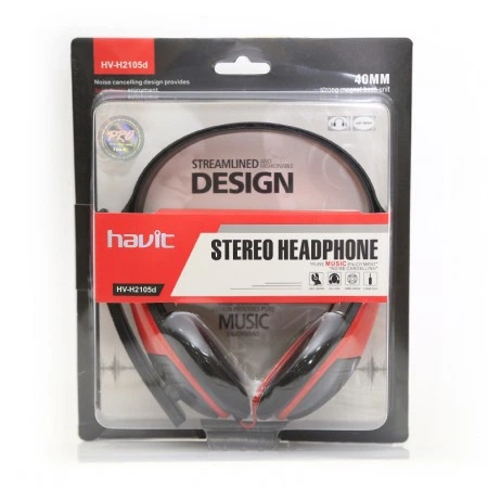 Наушники HAVIT HV-H2105d Black-Red - изображение 3
