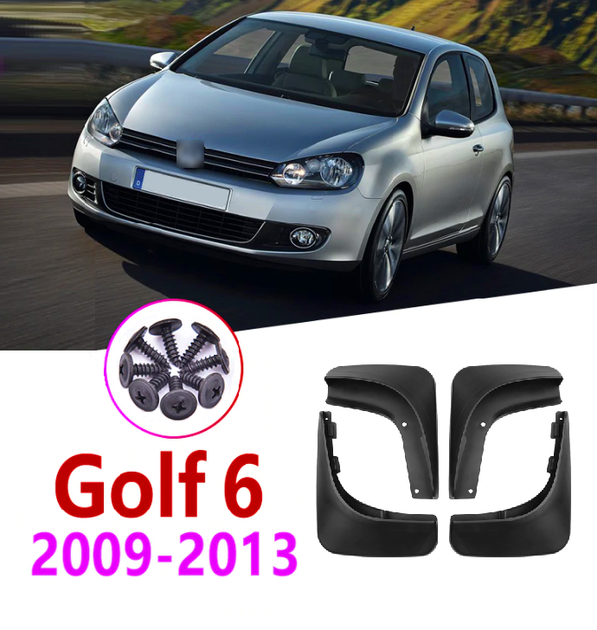Брызговики MGC Volkswagen GOLF 6 хетчбэк (Фольксваген Гольф) 2008-2013 г. в. комплект 4 шт 5K0075111, 5C6075101 - изображение 4