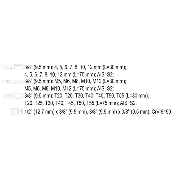 Набор профессиональных бит MOLDER 1/2" и 3/8" 40 единиц (MT68040) - Фото 4 Набор профессиональных бит MOLDER 1/2" и 3/8" 40 единиц (MT68040) - изображение 4