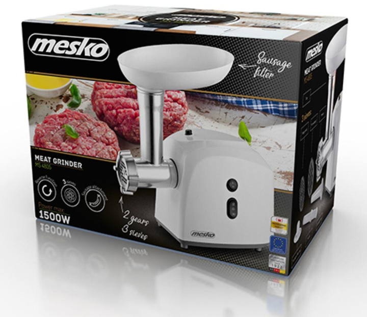 Електром'ясорубка Mesko MS 4805 М'ясорубка для фаршу, ковбасок Потужність 1500 Вт - зображення 8