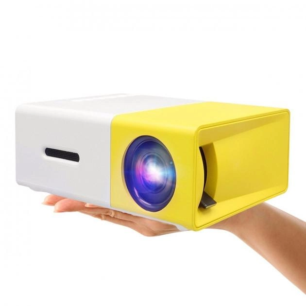 Мультимедийный портативный проектор UKC YG-300 с динамиком White/Yellow - изображение 6