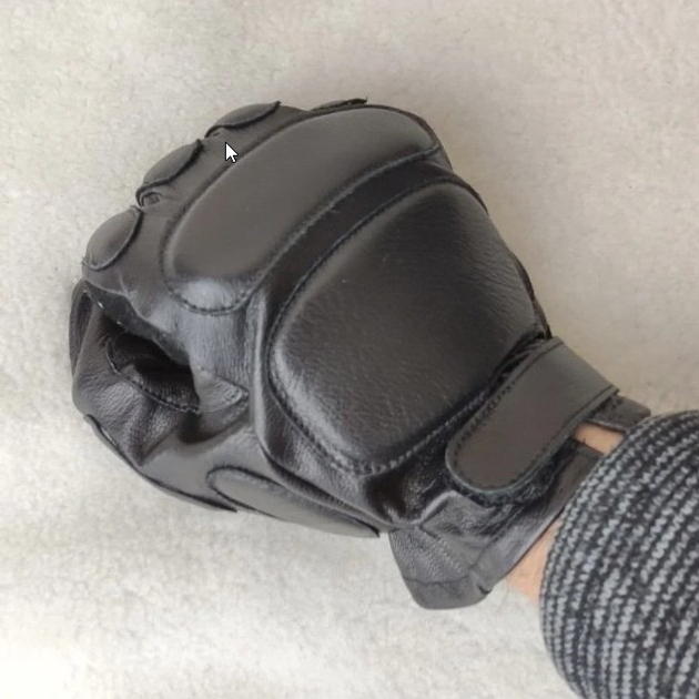 Мужские тактические кожаные перчатки для военных (спецназ) без подкладки GlovesUA мод.312а р.10,5 черные - изображение 2