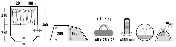 Namiot High Peak Ancona 5.0 10249 (4001690102490) - obraz 7