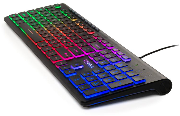 Клавиатура проводная Vinga KB460 USB Black (KB-460 Black) - изображение 4