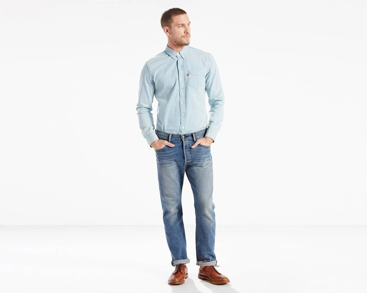 Мужские джинсы Levi's 501 Original Fit - The Ben W30 L32 Светло-синий (005012333) - изображение 1