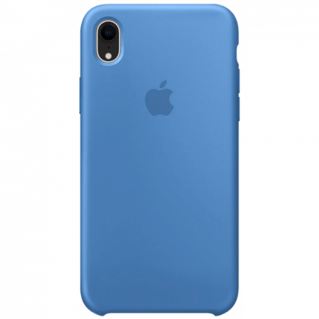 Чехол Silicone case для IPhone Xr Azure синий - Фото 1 Чехол Silicone case для IPhone Xr Azure синий - изображение 1
