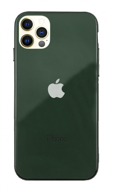 Чехол стеклянный Glass case для IPhone 11 Pro max (05) Forest green ...