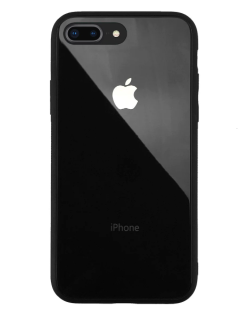 Чехол стеклянный Glass case для IPhone 7 Plus (04) Black черный - Фото 1 Чехол стеклянный Glass case для IPhone 7 Plus (04) Black черный - изображение 1