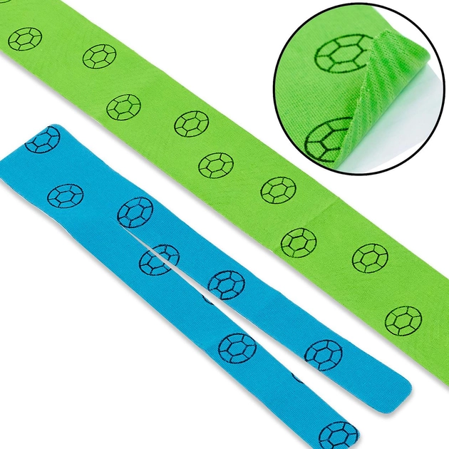 Кинезио тейп пластырь Kinesio Tape Leg 010 Blue-Green - изображение 1