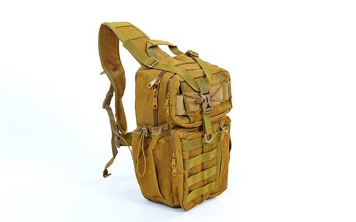 Рюкзак тактический патрульный однолямочный SILVER KNIGHT 5386 30 литров хаки - изображение 1