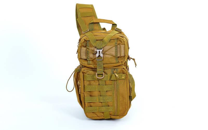 Рюкзак тактический патрульный однолямочный SILVER KNIGHT 5386 30 литров хаки - изображение 2