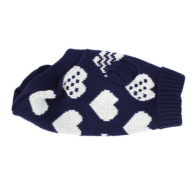Свитер для собак Taotaopets 357704 Сердечки Dark Blue M кофта (K/OPT1_6216-35382) - изображение 3