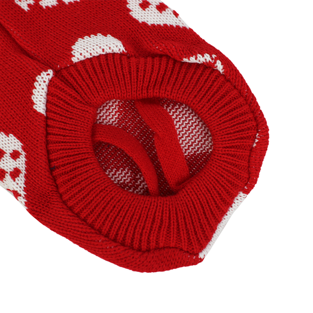 Свитер для собак Taotaopets 357704 Сердечки Red-White L - изображение 5