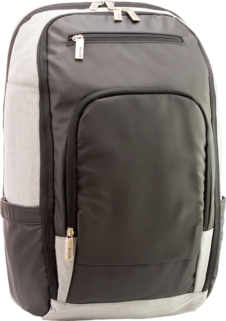 Рюкзак деловой Optima 18” Techno мужской 0.7 кг 26-35 л Серый с ...