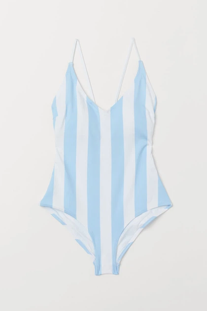 Купальник H&M 34 біло-блакитний смужка 22025596349 - Фото 1 Купальник H&M 34 біло-блакитний смужка 22025596349 - зображення 1