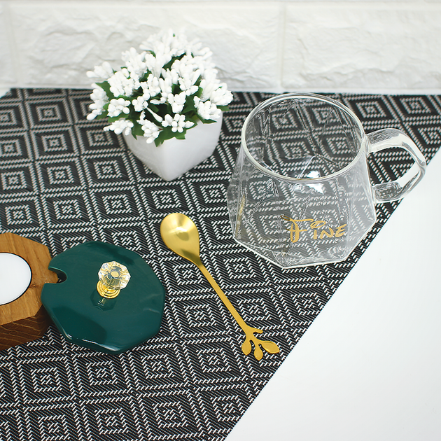 Сувенирный подарочный набор Lesko A28 Dark Green чашка+ложка подарок девушке (SKU_8621-32161) - Фото 4 Сувенирный подарочный набор Lesko A28 Dark Green чашка+ложка подарок девушке (SKU_8621-32161) - изображение 4