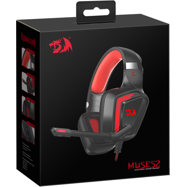 Гарнітура Redragon Muses 2 USB Black-Red (77909) (6687900) - изображение 2