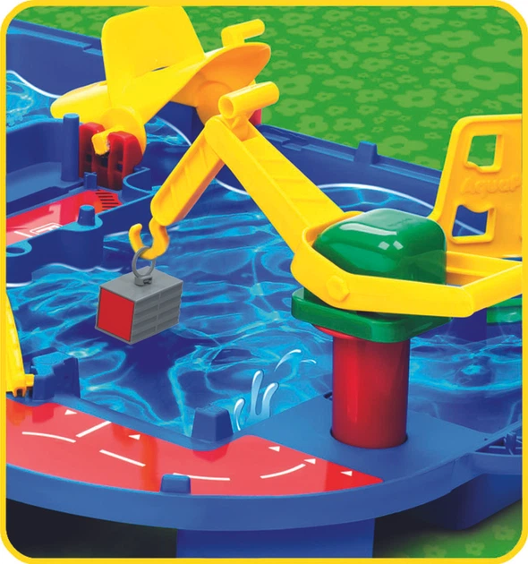 Zestaw do zabawy BIG Aqua Play. Konstrukcja z dźwigiem, samochodem, łodzią i figurką 68x65x22 cm 3+ (SMB8700001501) - obraz 4