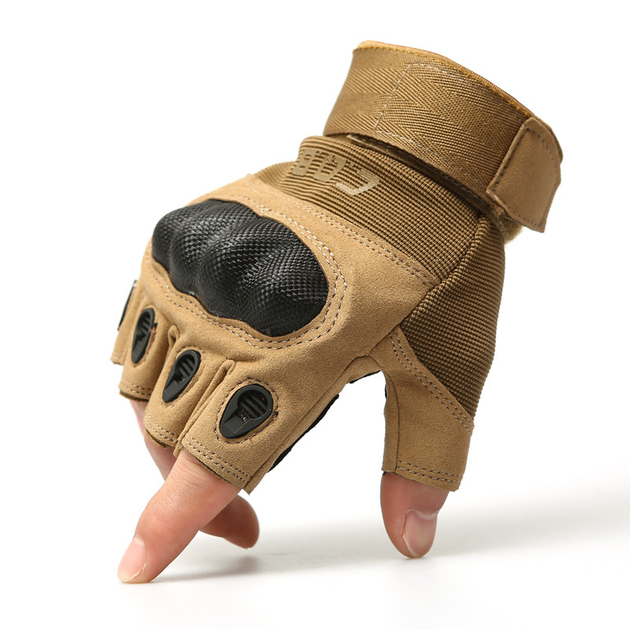 Тактические беспалые перчатки Oakley песочные - изображение 1