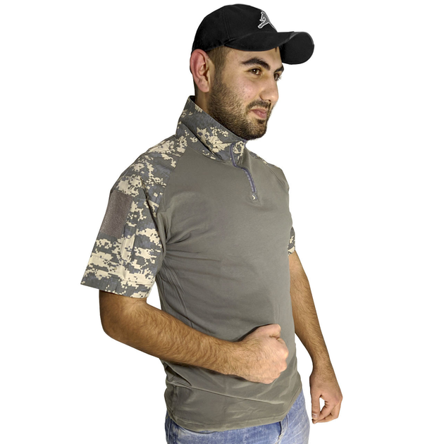 Тактична футболка з коротким рукавом Lesko A416 Camouflage ACU M - зображення 1